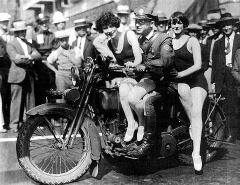 Motorbike Patrolman And Young Girls Ca1930 ~ Vintage Everyday