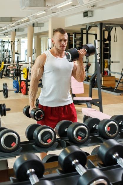 Free Photo Gym Handsome Man During Workout