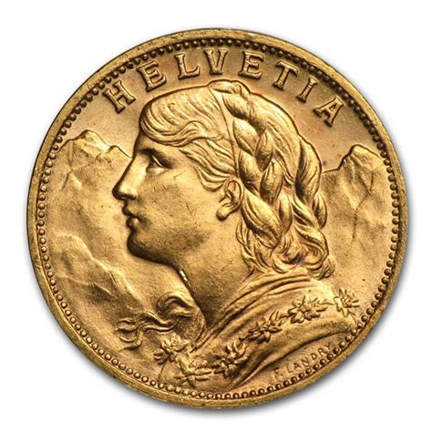 1935 B Switzerland Gold 20 Francs Helvetia Au Gold Price