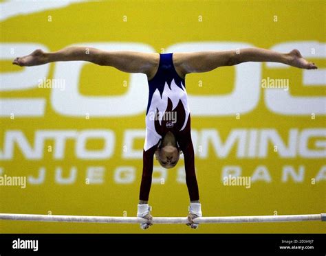 Us Nastia Liukin Performs On The Uneven Bars During The Womens Apparatus Gymnastics Final At