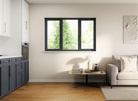 Grey Aluminium Triple Casement Window 1770mm X 1200mm