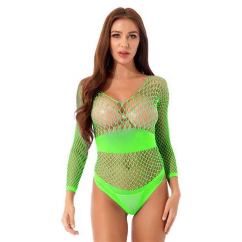 Yonghs Fr Body R Sille Femme Sexy Bodystocking Fishnet Bodysuit