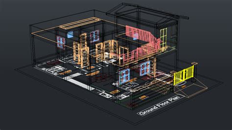 3d Model Of House Plan Is Available In This Autocad Drawing File