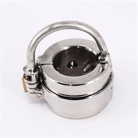Mens Penis Ball Locking Chastity Device Male Spiked Ball Stretcher
