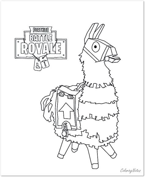 Fortnite Character Coloring Pages Llama 印刷可能なぬり絵 塗り絵 かわいい 塗り絵 無料