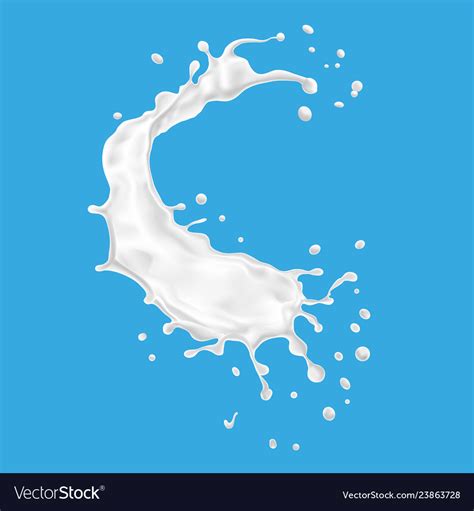 Milk Splashes Isolated Royalty Free Vector Image