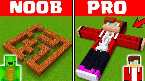 Minecraft Noob Vs Pro Biggest Maze By Mikey And Jj Maizen Parody