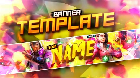Fortnite Banner Template Editable Ps Touch Youtube