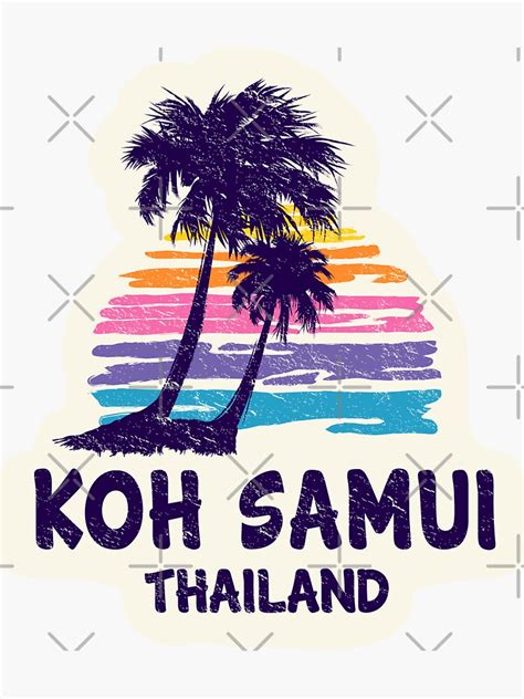 Koh Samui Thailand Tropical Beach Island Sticker For Sale By