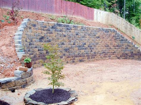 Sloped Backyard Retaining Wall Ideas House Backyards