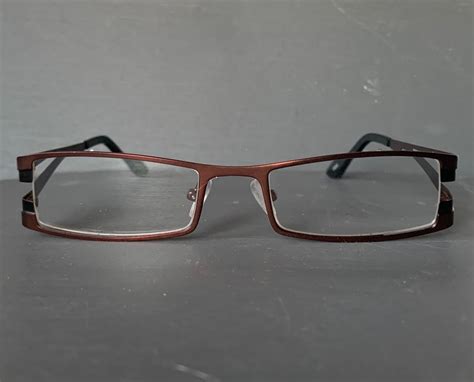 Narrow Sleek Design Metal Rectangular Reading Glasses Etsy