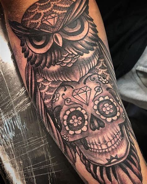 aggregate 71 owl with sugar skull tattoo latest vn