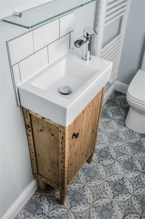Reclaimed Wood Small Vanity Unit Small Vanity Sink Bathroom Sink