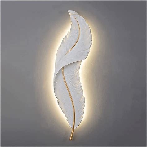 Creative Wall Sconce Resin Wall Lamp Modern Feather