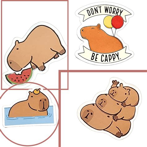 Buy Capybara Sticker Capybara Stickers For Kindle Sticker Pack For Laptops Water Bottle