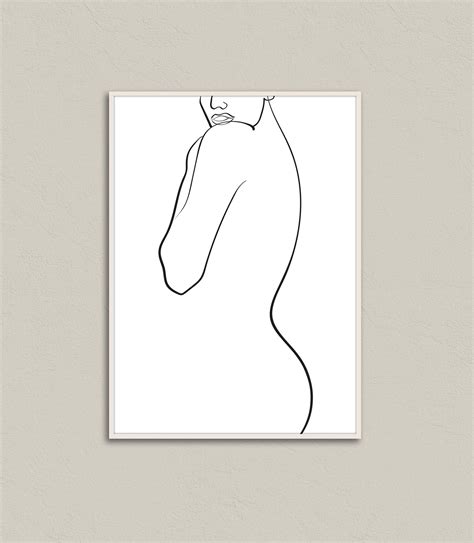 Digital Prints Prints Abstract Female Line Drawing Female Form Wall Art Digital Download One