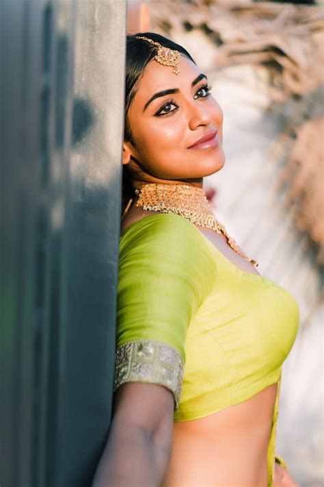 Tamil Actress Indhuja Ravichandran Latest Photoshoot Stills In Green