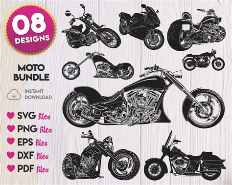 Motorcycles Svg Bundle Motorcycles Silhouette Svg Motorcycles Vector