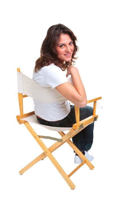 Mulher Sentada Em Uma Cadeira Que Olha Para Trás Imagem De Stock Imagem De Pessoa Ombro 12938163