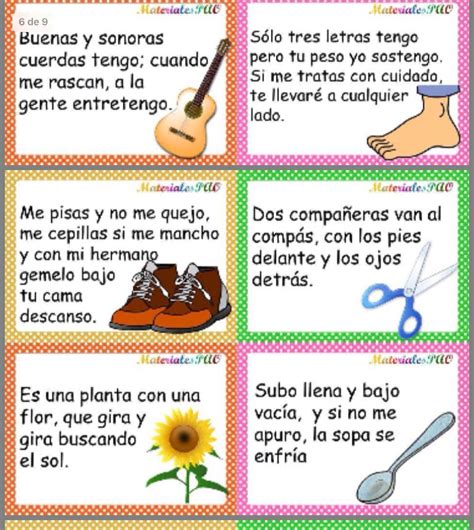 Pin by Reyes Molina on Adivinanzas para niños Spanish preschool