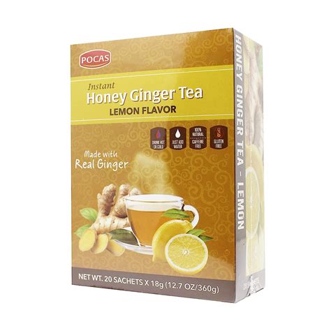 Pocas Honey Ginger Tea Lemon Flavor Pamexfoods