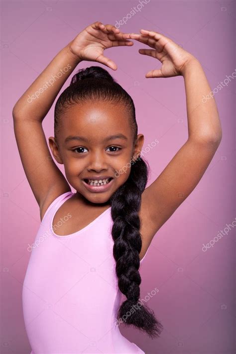 Cute Little African American Girl Dancing — Stock Photo © Sam741002