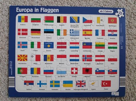 Papp Puzzle Im Rahmen Europa In Flaggen 35 Teile In Niedersachsen