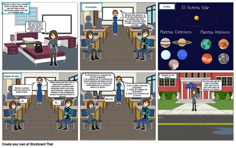 El Sistema Solar Storyboard By Natalia7658