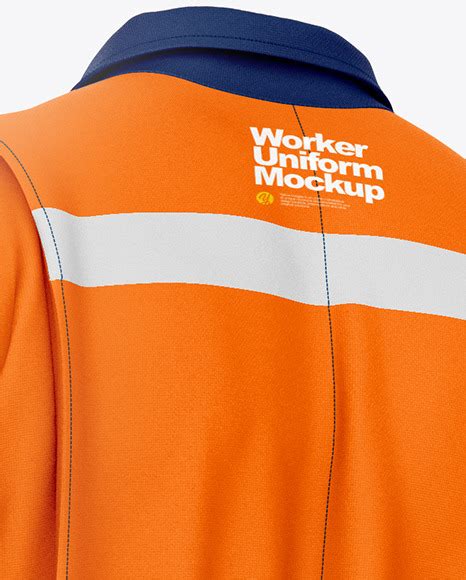 Download Worker Uniform Mockup Back View