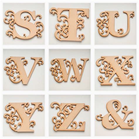 Letter Letters Alphabet Mdf Raw Timber Personalised Custom The Renmy