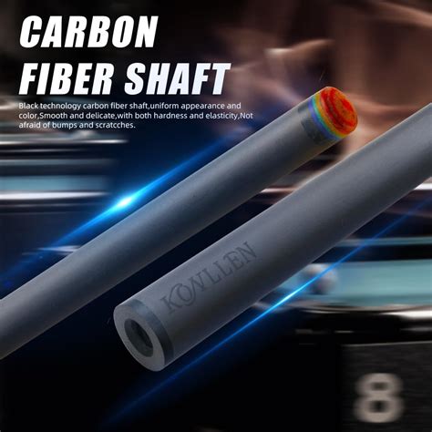 Konllen Laser Series Carbon Fiber Pool Cue Stick Leather Wrap Professional Cues Full Carbon