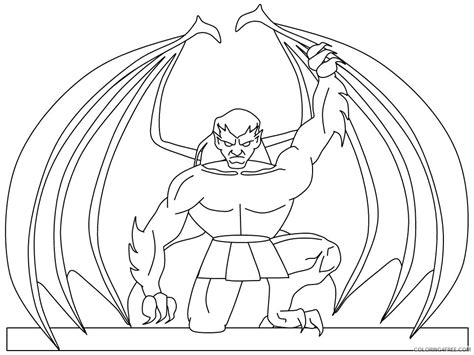 Monster Coloring Pages For Boys Gargoyle Printable Coloring Free Coloring Free Com
