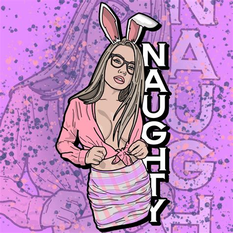 Naughty Bunny R Sticker