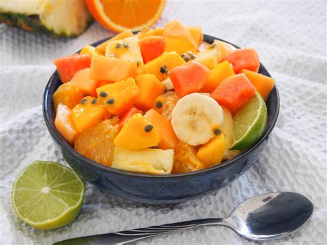 Tropical Fruit Salad Caroline S Cooking