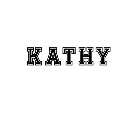 Kathy Name Letters Svg Kathy Name Varsity Font Outline Svg Letters