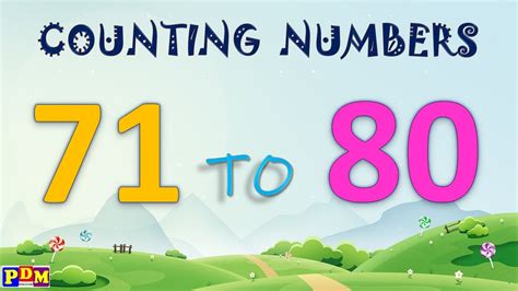 Counting Numbers 71 To 80 In English 71 80 Counting 71 To 80