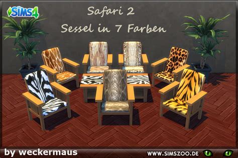 Blackys Sims 4 Zoo Safari Chair By Weckermaus Download