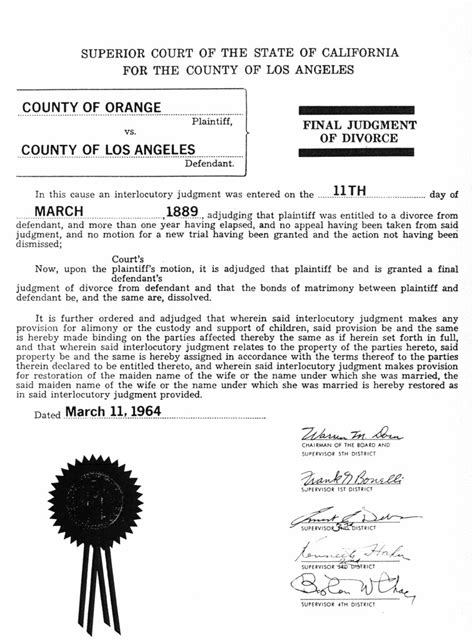 County Divorce Decree Los Angeles County Supervisors Joi Flickr