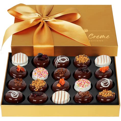 Amazon Com Hazel Creme Gold Cookie Gift Box Chocolate Box 20