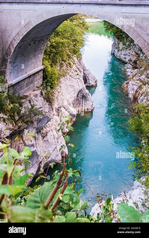 Napoleons Bridge Isonzo River Caporetto Slovenia Stock Photo Alamy