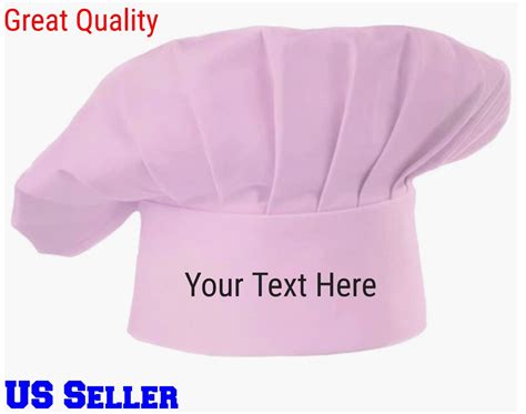 Personalized Chefs Hat In Pink Custom T Custom Chef Etsy