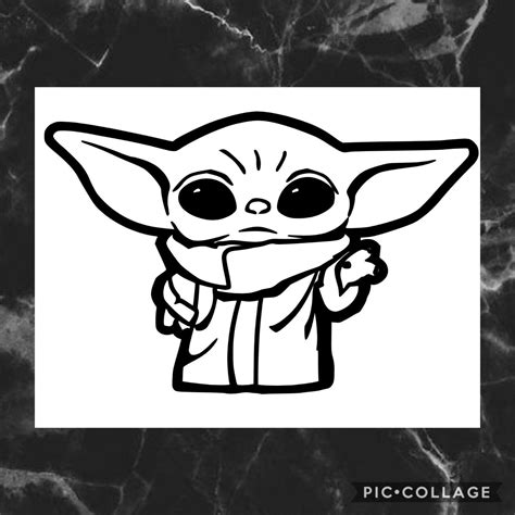 Mandalorian Coloring Page Baby Yoda