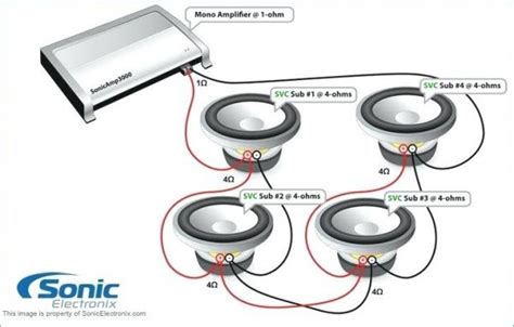 Using dual 2 ohm voice coils. 1 Ohm Wiring Diagram