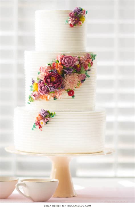 2015 Wedding Cake Trends Butttercream Flowers