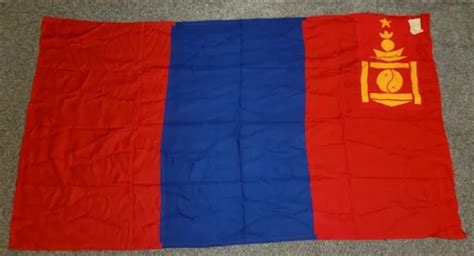 Mongolian Peoples Republic Flag East German Production Rare Cold War
