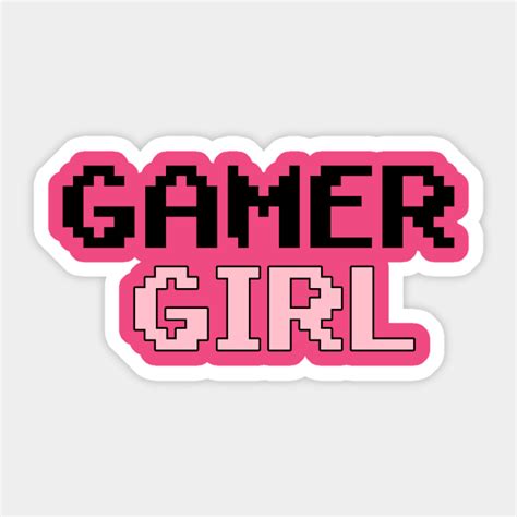 gamer girl girl sticker teepublic
