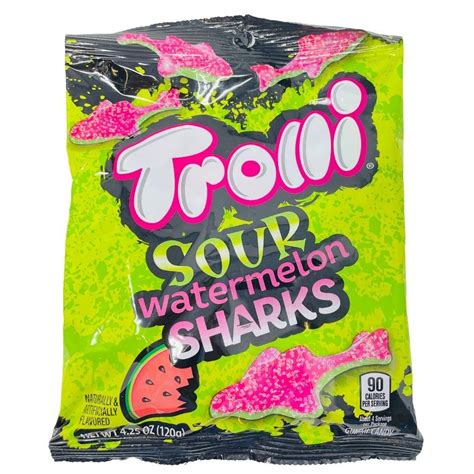Trolli Sour Watermelon Sharks 425oz 12 Pack Iwholesalecandy