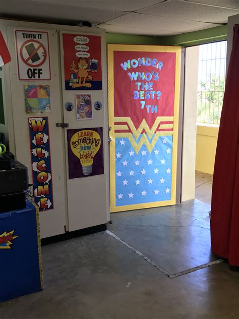 Superhero Classroom Wonder Woman Door Classroom Door Superhero
