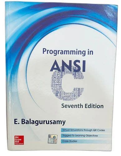 Programming In Ansi C 7th Ed Book By E Balagurusamy At Rs 150piece