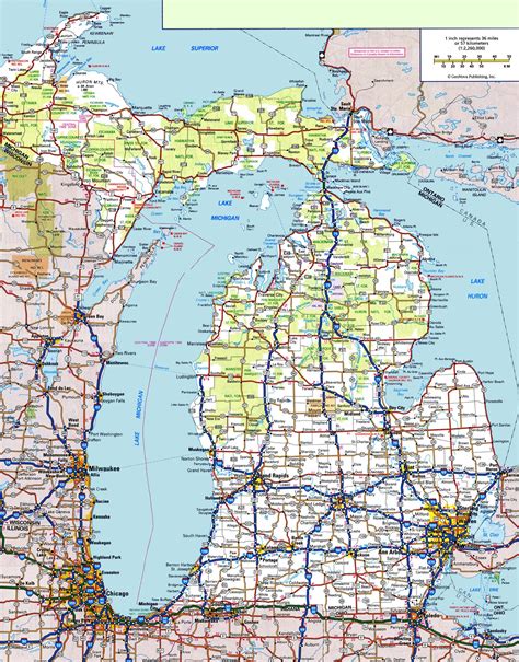 Michigan Map Image Zip Code Map